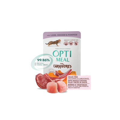Optimeal Grain-free - ягнятина та куряче філе у гарбузовому желе Optimeal Grain-free - ягнятина та куряче філе у гарбузовому желе